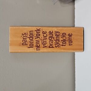 Around the World Rubber Stamp